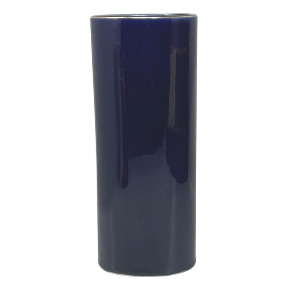 Vintage Japanese Vase Cobalt Pheasant Porcelain Vase Pink Florals Gold Trim - Picture 2 of 9